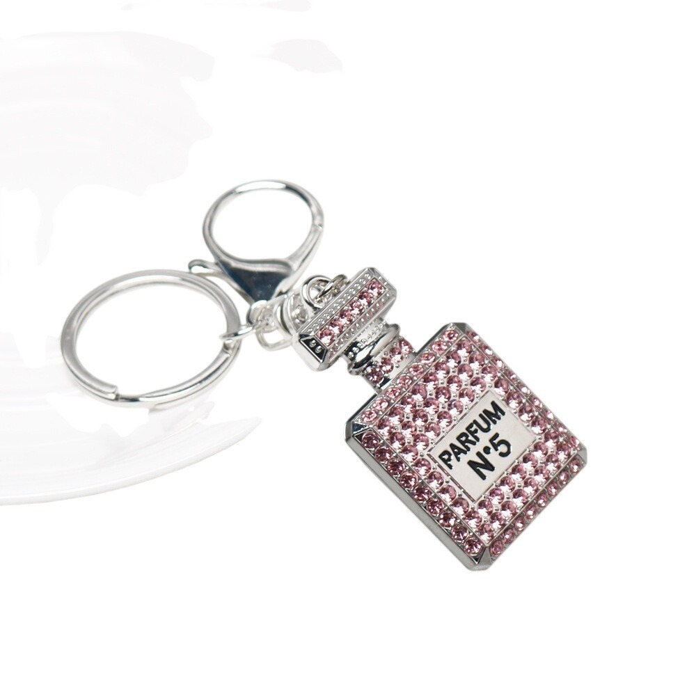 Silver & Rose Gold Perfume Bottle Key‎ Holder